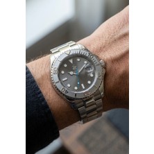 Beverly Hills Polo Club Gümüş Erkek Kol Saati | 40,5 mm Çelik Kasa, Gümüş Çelik Kordon, Gri Kadran