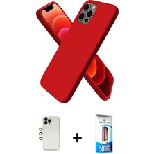 Cepte Toptan iPhone 12 Pro Max Kozmos Yansıma Özel Seri - Siyah 5d Eko Cam Ekran Koruyucu + Gold Shine Kamera Lens