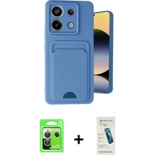 BUTİMAR'S Redmi Note 13 Pro 5g Vadi Çizgi Prime - Şeffaf Pasifik Cam Ekran Koruyucu + Gümüş Raze Metal Kamera Lens