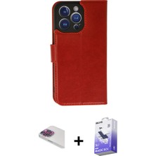 BUTİMAR'S iPhone 13 Pro Max Siluet Işık Serisi - Siyah Bilvis 5in1 5d Magic Hayalet Cam Ekran Koruyucu + Gökkuşağı Pers Alüminyum Kamera Lens