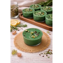 AkanArt Studio  Kalp Çakrası Yeşil Mum Seti – El Yapımı Doğal Tealight (6’lı)
