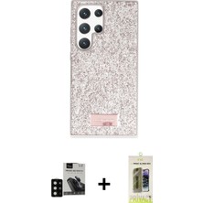 Galaxy S24 Ultra Vadi Klasik Serisi - Siyah Joko Magic 5d Hayalet Cam + Siyah Pvd Metal Kamera Lens