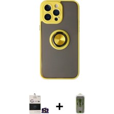 Cepte Toptan iPhone 14 Pro Max Yörünge Çizgi - Siyah Joko Magic 5d Hayalet Cam + Gold Bilvis Titan Kamera Lens