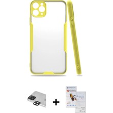 BUTİMAR'S iPhone 11 Pro Max Atlas Asil Serisi - Siyah Seramik Nano Ekran Koruyucu + Siyah Pers Alüminyum Kamera Lens