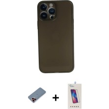 Cepte Toptan iPhone 13 Pro Max Yadigar Yansıma Serisi - Siyah Joko 5d Cam + Kırmızı Metal Kamera Lens Koruma Cam