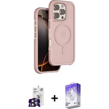 Cepte Toptan iPhone 16 Pro Max Çekirdek Minimal Prime - Siyah Bilvis 5in1 3D Magic Cam Ekran Koruyucu + Titanyum Gri Bilvis Titan Kamera Lens