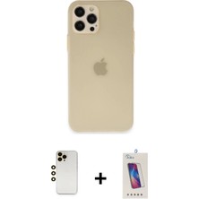 iPhone 12 Pro Max Atlas Minimal Prime - Siyah Joko 5d Cam + Gold Shine Kamera Lens
