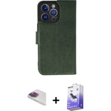 BUTİMAR'S iPhone 13 Pro Max Siluet Işık Serisi - Siyah Bilvis 5in1 5d Magic Hayalet Cam Ekran Koruyucu + Gökkuşağı Pers Alüminyum Kamera Lens