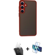 Galaxy S24 Ahenk Çizgi Serisi - Siyah 3D Antistatik Seramik Nano Ekran Koruyucu + Şeffaf Kamera Lens Koruma Cam