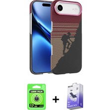 BUTİMAR'S iPhone 17 Air Doruk Serisi - Siyah Bilvis 5in1 5d Magic Hayalet Cam Ekran Koruyucu + Gümüş Raze Metal Kamera Lens