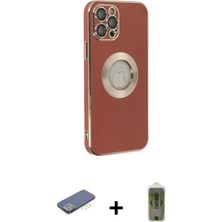 Cepte Toptan iPhone 12 Pro Max Iz Form Serisi - Siyah Joko Magic 5d Hayalet Cam + Yeşil Renkli Kamera Lens Koruma Cam