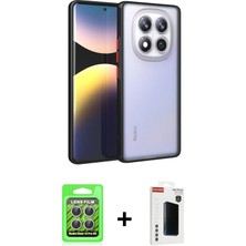 Redmi Note 14 Pro 4g Ahenk Çizgi Serisi - Şeffaf Hayalet Polymer Nano Ekran Koruyucu + Gümüş Raze Metal Kamera Lens
