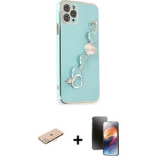 Cepte Toptan iPhone 11 Pro Nova Işık Prime - Siyah 3D Antistatik Mat Seramik Nano Ekran Koruyucu + Mavi Renkli Kamera Lens Koruma Cam