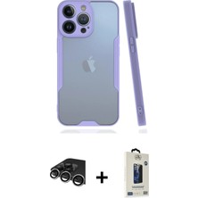 Cepte Toptan iPhone 14 Pro Max Atlas Asil Serisi - Siyah Bilvis Hayalet Cam Ekran Koruyucu + Gümüş Raze Metal Kamera Lens