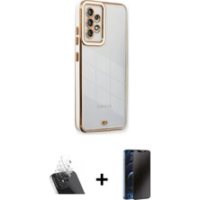 BUTİMAR'S Galaxy A53 5g Çekirdek Klasik Serisi - Siyah 3D Antistatik Hayalet Cam Ekran Koruyucu + Şeffaf Kamera Lens Koruma Cam