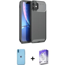 BUTİMAR'S iPhone 11 Eksen Form Prime - Siyah Bilvis 5in1 3D Magic Cam Ekran Koruyucu + Mavi Neon Fosforlu Kamera Lens