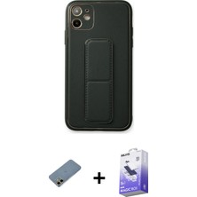 BUTİMAR'S iPhone 12 Akış Doku - Siyah Bilvis 5in1 5d Magic Hayalet Cam Ekran Koruyucu + Gold Shine Kamera Lens Koruma Cam