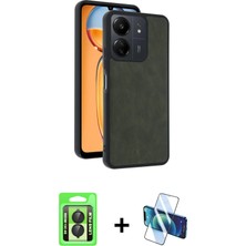 Cepte Toptan Redmi 13C Kıvılcım Işık Serisi - Siyah 3D Antistatik Seramik Nano Ekran Koruyucu + Siyah Raze Metal Kamera Lens