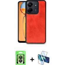Cepte Toptan Redmi 13C Kıvılcım Işık Serisi - Siyah 3D Antistatik Seramik Nano Ekran Koruyucu + Siyah Raze Metal Kamera Lens