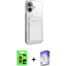 iPhone 17 Doruk Klasik Koleksiyonu - Siyah Bilvis 5in1 3D Magic Cam Ekran Koruyucu + Gri Raze Metal Kamera Lens