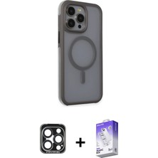 Cepte Toptan iPhone 15 Pro Max Çekirdek Yansıma Prime - Siyah Bilvis 5in1 3D Magic Cam Ekran Koruyucu + Lacivert Pvd Metal Kamera Lens