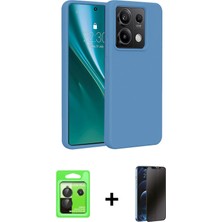 BUTİMAR'S Redmi Note 13 Pro 5g Kozmos Yansıma Özel Seri - Siyah 3D Antistatik Hayalet Cam Ekran Koruyucu + Siyah Raze Metal Kamera Lens