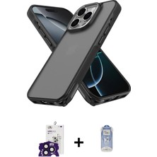 iPhone 16 Pro Max Atlas Form - Siyah Joko Magic 5d Cam + Siyah Bilvis Titan Kamera Lens