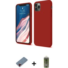 BUTİMAR'S iPhone 11 Pro Kozmos Yansıma Özel Seri - Siyah Joko Magic 5d Hayalet Cam + Kırmızı Metal Kamera Lens Koruma Cam