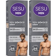 Sesu Men Tüy Dökücü Krem 100 ml Tüm Ciltler İçin E Vitamini Zenginleştirilmiş Formül