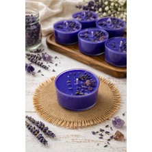AkanArt Studio Üçüncü Göz Çakrası Mor Mum Seti – El Yapımı Doğal Tealight