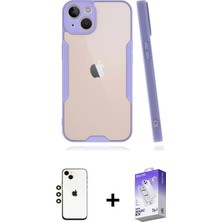 Cepte Toptan iPhone 14 Atlas Asil Serisi - Siyah Bilvis 5in1 3D Magic Cam Ekran Koruyucu + Gold Shine Kamera Lens