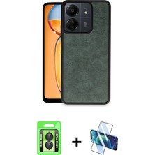 Cepte Toptan Redmi 13C Kıvılcım Işık Serisi - Siyah 3D Antistatik Seramik Nano Ekran Koruyucu + Siyah Raze Metal Kamera Lens