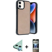 Cepte Toptan iPhone 11 Kıvılcım Işık Serisi - Siyah 34D Hayalet Izgaralı Cam + Mavi Raze Metal Kamera Lens