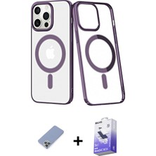 iPhone 13 Pro Max Yörünge Minimal - Siyah Bilvis 5in1 5d Magic Hayalet Cam Ekran Koruyucu + Koyu Yeşil Metal Kamera Lens Koruma Cam