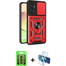 Cepte Toptan Galaxy A25 5g Ahenk Klasik - Siyah 3D Antistatik Cam Ekran Koruyucu + Siyah Raze Metal Kamera Lens