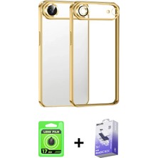 BUTİMAR'S iPhone 17 Air Vadi Minimal - Siyah Bilvis 5in1 5d Magic Hayalet Cam Ekran Koruyucu + Siyah Raze Metal Kamera Lens