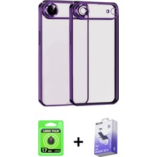 BUTİMAR'S iPhone 17 Air Vadi Minimal - Siyah Bilvis 5in1 5d Magic Hayalet Cam Ekran Koruyucu + Siyah Raze Metal Kamera Lens