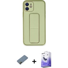 BUTİMAR'S iPhone 12 Akış Doku - Siyah Bilvis 5in1 5d Magic Hayalet Cam Ekran Koruyucu + Gold Shine Kamera Lens Koruma Cam