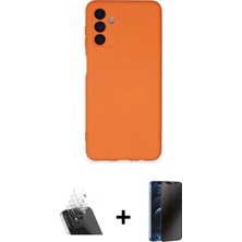 BUTİMAR'S Galaxy A24 4g Ahenk Serisi - Siyah 3D Antistatik Hayalet Cam Ekran Koruyucu + Şeffaf Kamera Lens Koruma Cam