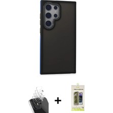 Galaxy S24 Ultra Eksen Işık - Siyah Joko Magic 5d Hayalet Cam + Şeffaf Kamera Lens Koruma Cam