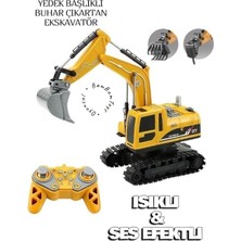 Oyunsal 2.4 Ghz Kumandalı Şarjlı 11 Kanal Ekskavatör Iş Makinesi - 3 Başlıklı, Ses Efektli, Işıklı, Buharlı