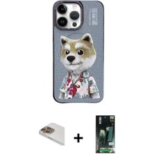 iPhone 13 Pro Max Siluet Modern Özel Seri - Şeffaf 360 Full Body Arka Koruyucu + Gold Pers Alüminyum Kamera Lens