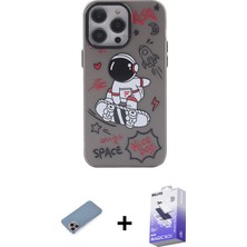 iPhone 13 Pro Max Zirve Form Özel Seri - Siyah Bilvis 5in1 5d Magic Hayalet Cam Ekran Koruyucu + Pembe Shine Kamera Lens Koruma Cam