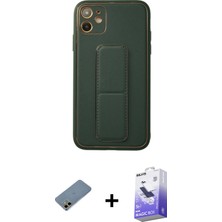 BUTİMAR'S iPhone 12 Akış Doku - Siyah Bilvis 5in1 5d Magic Hayalet Cam Ekran Koruyucu + Gold Shine Kamera Lens Koruma Cam