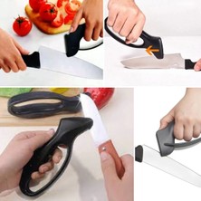 Eco Lounge Kolay Tutuş Saplı Paslanmaz Çelik Manuel Bıçak Bileme Aleti