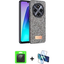 Cepte Toptan Redmi 14C Vadi Klasik Serisi - Siyah 3D Antistatik Cam Ekran Koruyucu + Siyah Raze Metal Kamera Lens