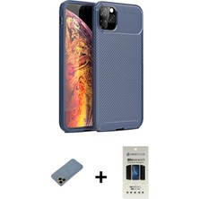 BUTİMAR'S iPhone 11 Pro Eksen Form Prime - Siyah 5d Hayalet Cam Ekran Koruyucu + Gold Shine Kamera Lens Koruma Cam