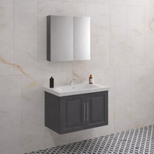 Denko Royal 80 cm Antrasit Banyo Dolabı Takımı