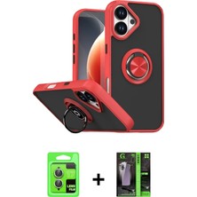 BUTİMAR'S iPhone 17 Yörünge Çizgi - Siyah 360 Mat Full Body Arka Koruyucu + Açık Yeşil Raze Metal Kamera Lens