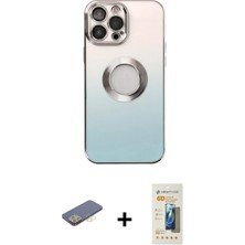 BUTİMAR'S iPhone 13 Pro Max Kutup Yansıma Özel Seri - Siyah 6d Mat Seramik Hayalet Nano Ekran Koruyucu + Sarı Renkli Kamera Lens Koruma Cam